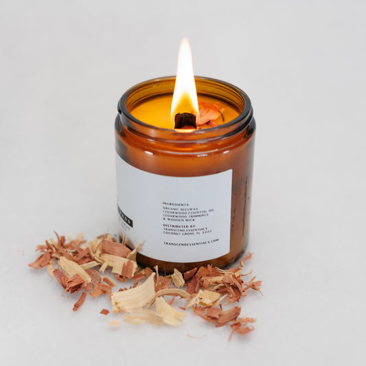 "Celestial Cedar" Organic Beeswax Candle
