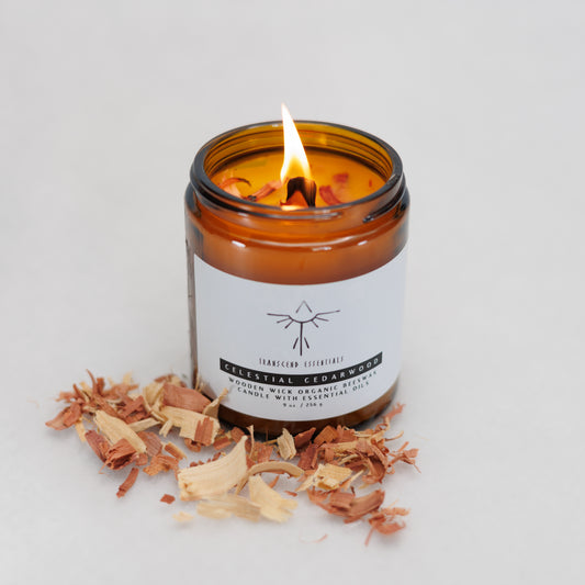"Celestial Cedar" Organic Beeswax Candle