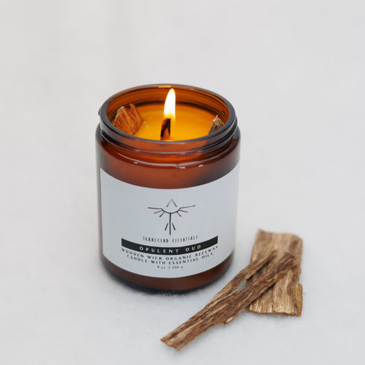 “Opulent Oud” Organic Beeswax Candle