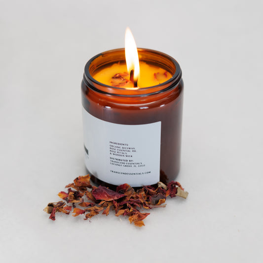 "Rose Thorn" Organic Beeswax Candle
