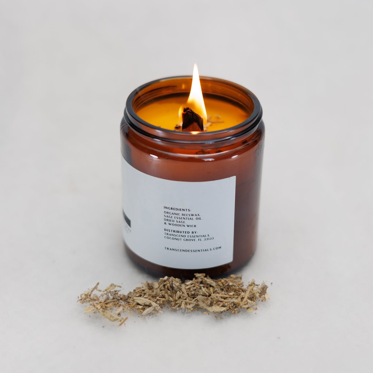 “Soothing Sage” Organic Beeswax Candle