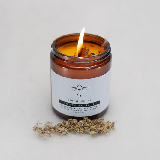 “Soothing Sage” Organic Beeswax Candle